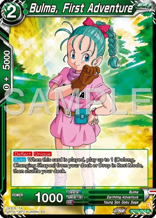 Bulma, First Adventure card art