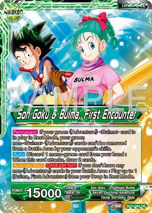 Son Goku // Son Goku & Bulma, First Encounter card art