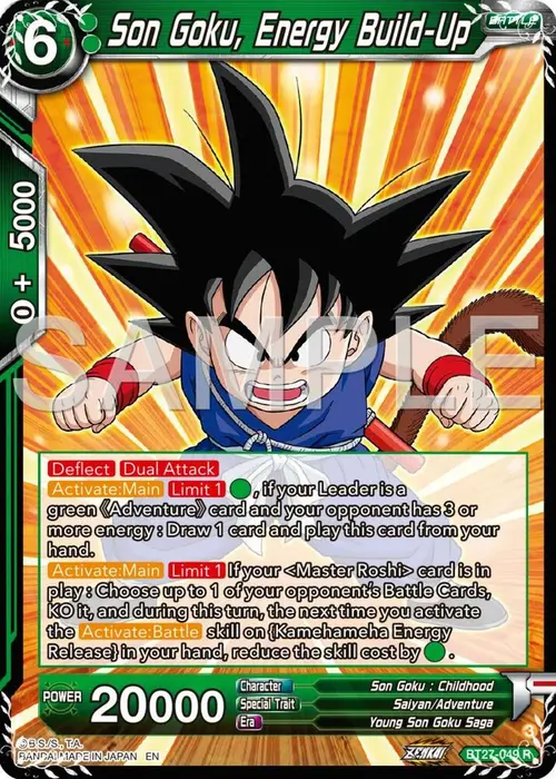 Son goku, Enegry Build-Up card art