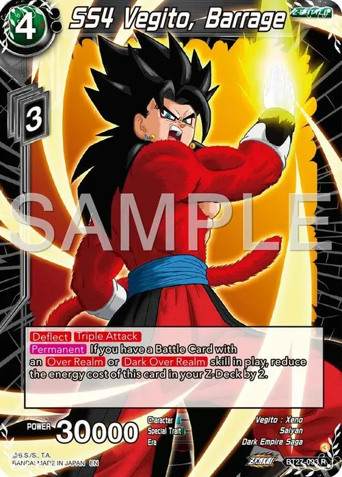 SS4 Vegito, Barrage card art