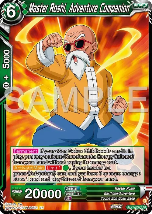 Master Roshi, Adventure Companion card art