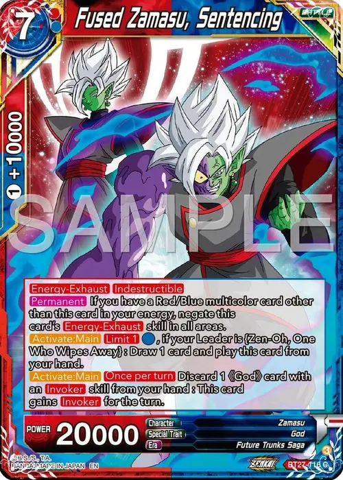 Fused Zamasu, Sentencing card art