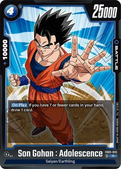 Son Gohan : Adolescence card art