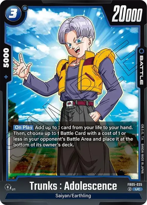 Trunks : Adolescence card art
