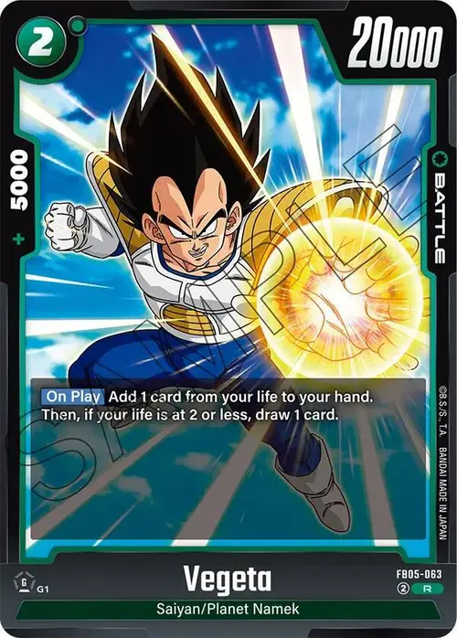 Vegeta card art