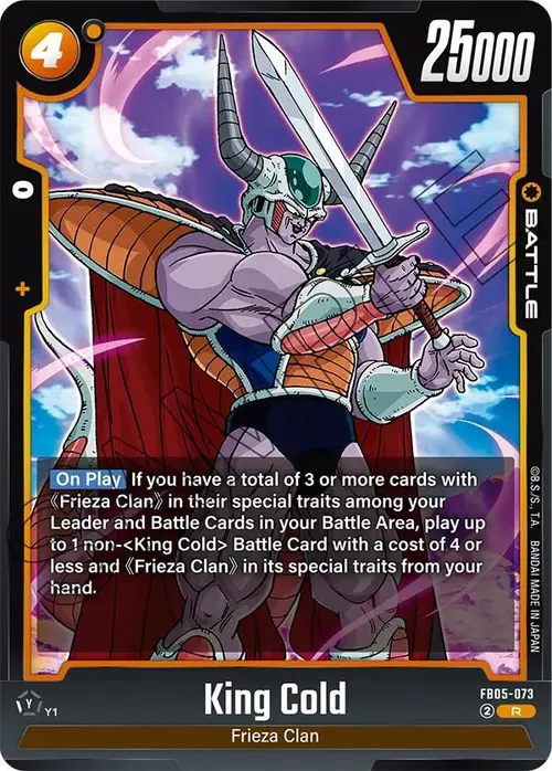 King Cold card art