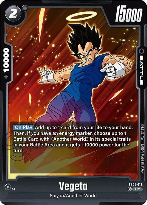 Vegeta card art