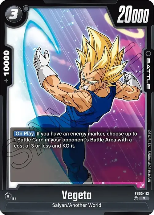 Vegeta card art