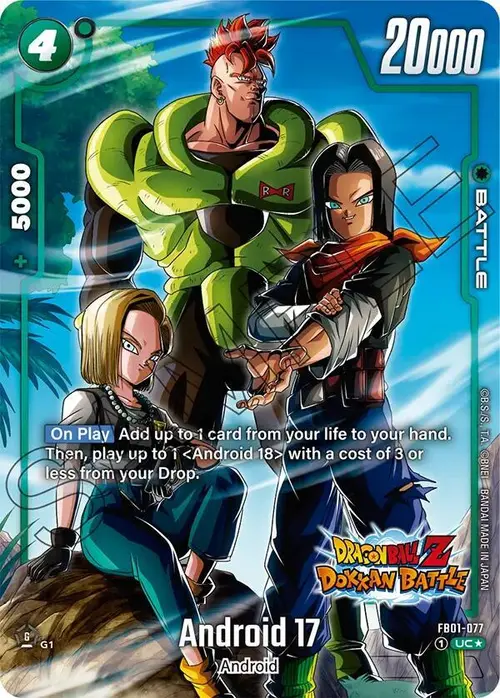 Android 17 (Dragon Ball Z Dokkan Battle Alternate Art) card art