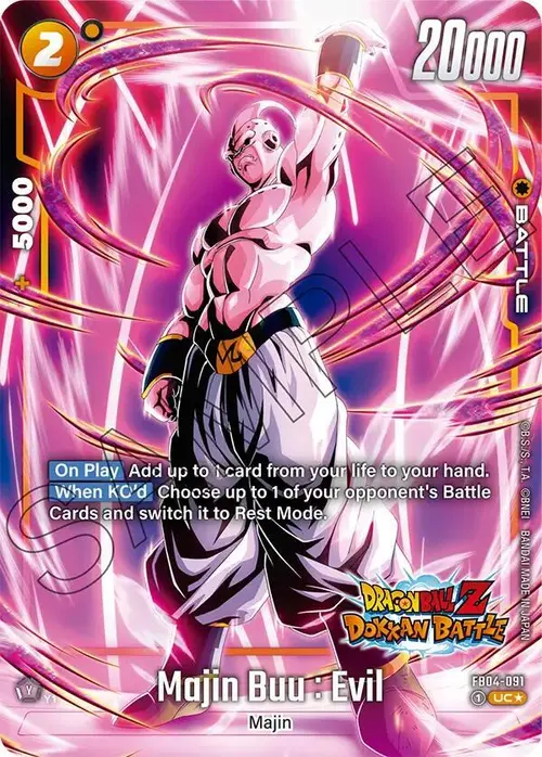 Majin Buu : Evil (Dragon Ball Z Dokkan Battle Alternate Art) card art