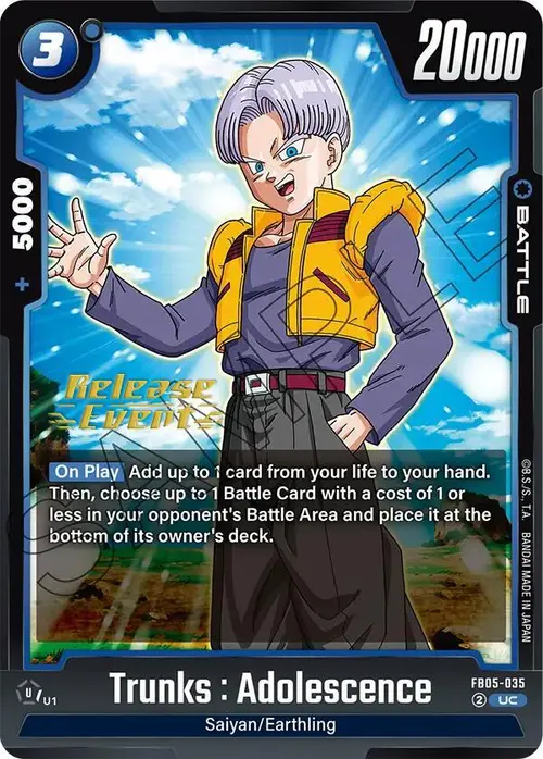 Trunks : Adolescence card art