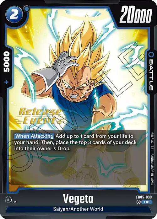 Vegeta card art