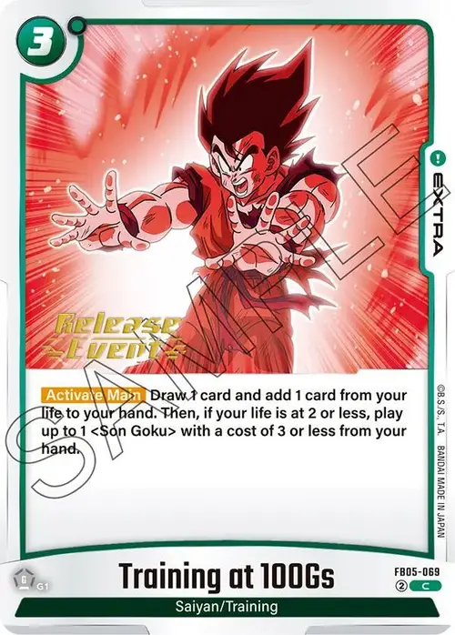Training at 100Gs card art