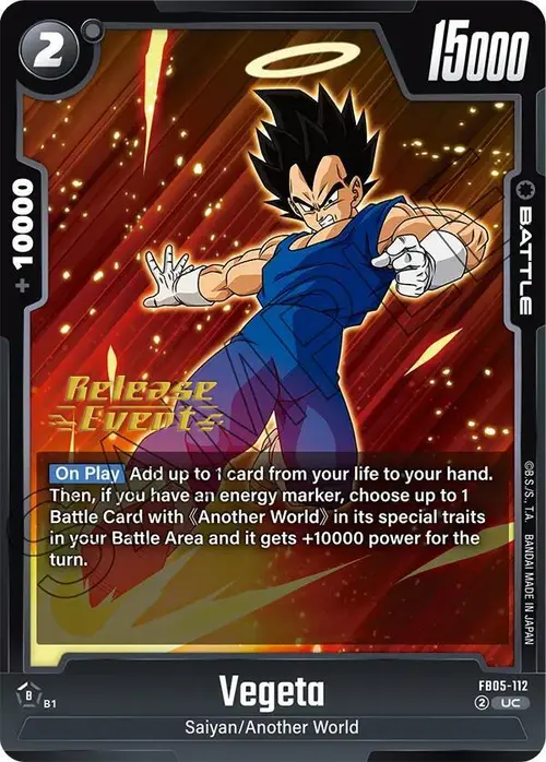 Vegeta card art
