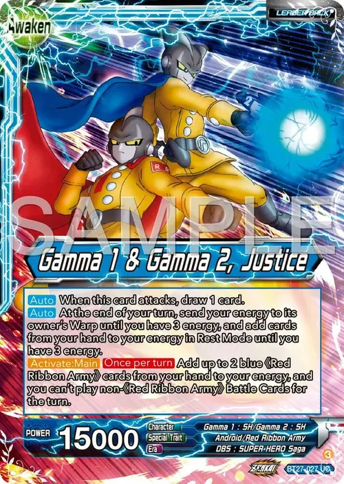 Gamma 2 // Gamma 1 & Gamma 2, Justice card art