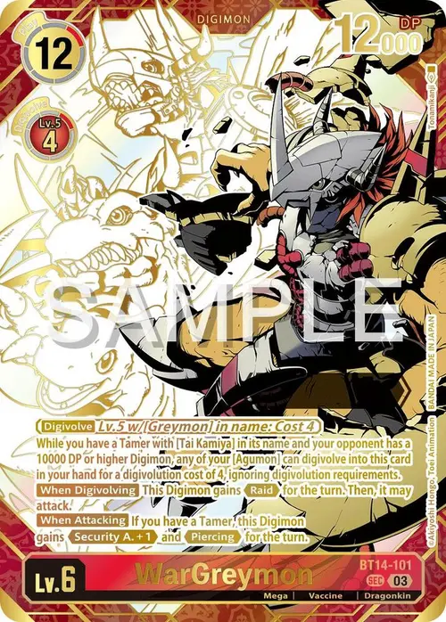 WarGreymon (Rare Pull) card art