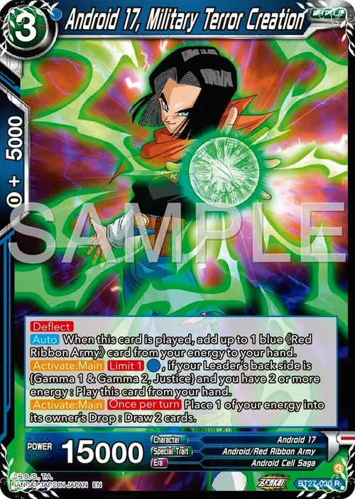Android 17, Military Terror Creation card art