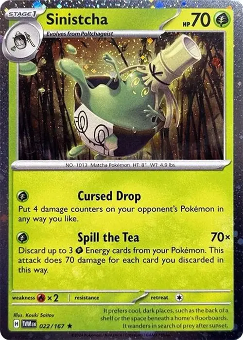 Sinistcha - 022/167 (Cosmos Holo) card art