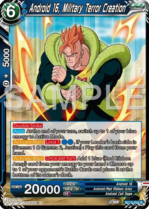 Android 16, Military Terror Creation card art