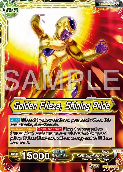 Frieza // Golden Frieza, Shining Pride card art