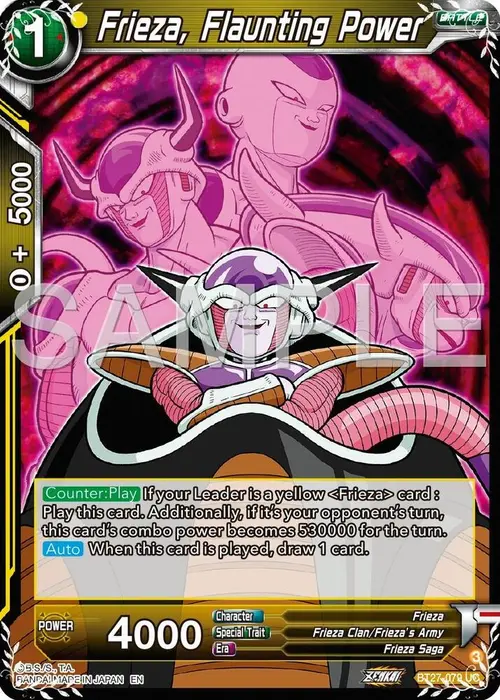 Frieza, Flaunting Power card art