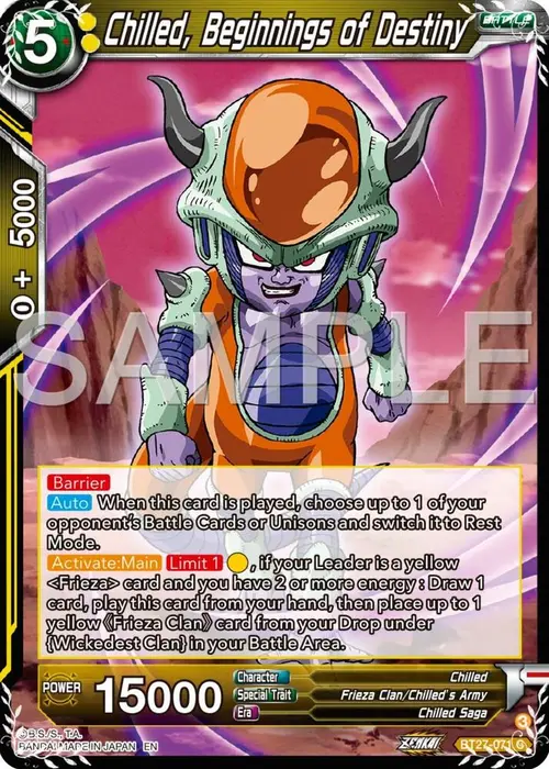 Chilled, Beginnings of Destiny card art