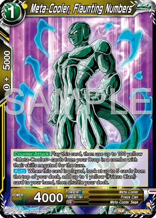 Meta-Cooler, Flaunting Numbers card art