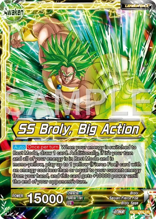 Broly // SS Broly, Big Action card art