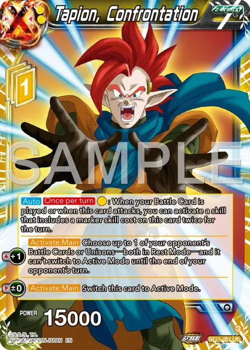 Tapion, Confrontation card art