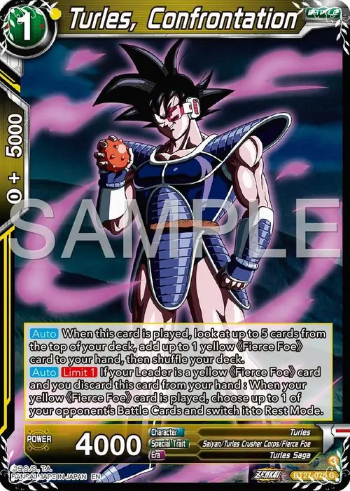 Turles, Confrontation card art