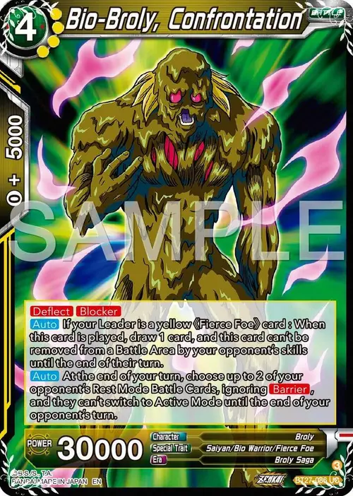 Bio-Broly, Confrontation card art