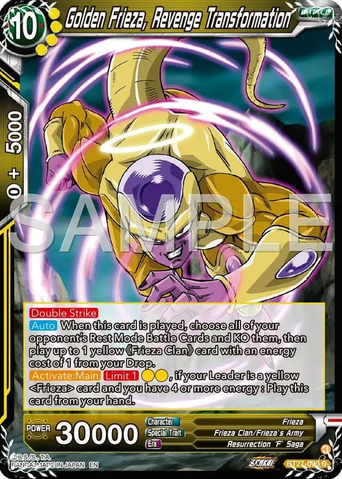 Golden Frieza, Revenge Transformation card art