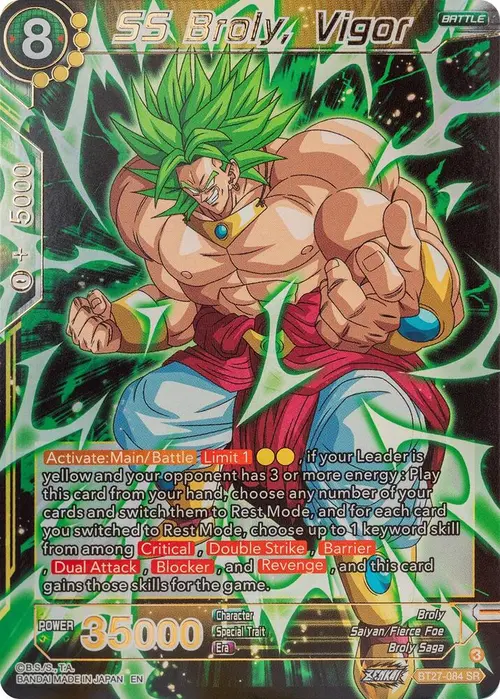 SS Broly, Vigor card art