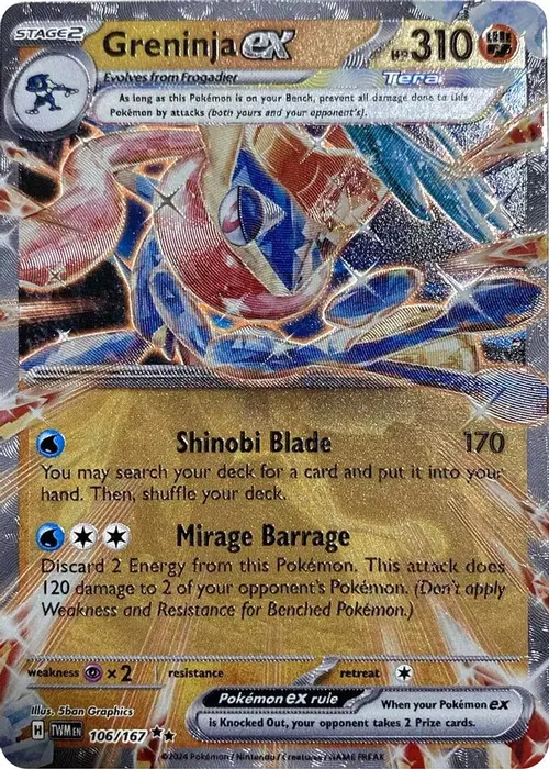 Greninja ex (GameStop Metal Card) card art