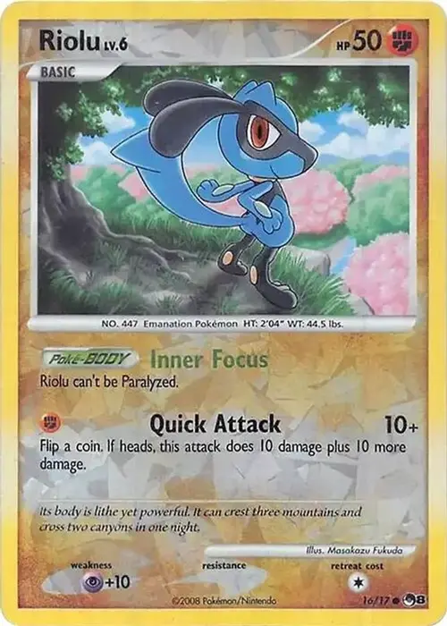 Riolu (Cracked Ice Holo) card art