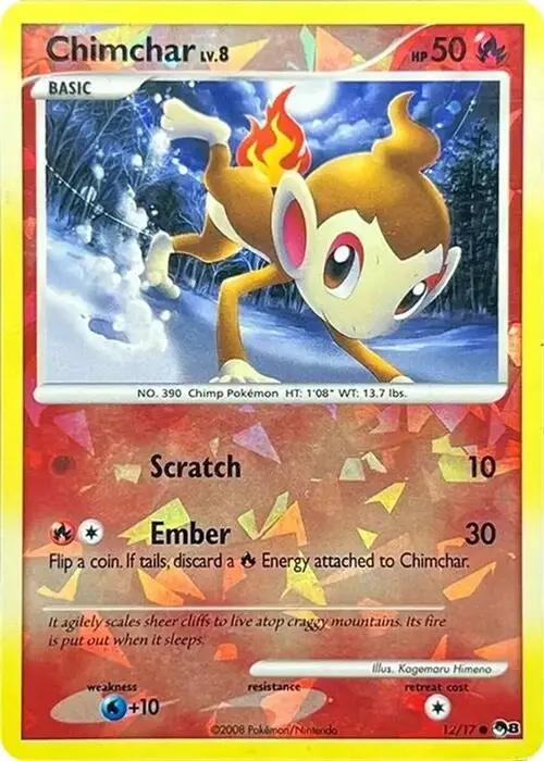 Chimchar (Cracked Ice Holo) card art