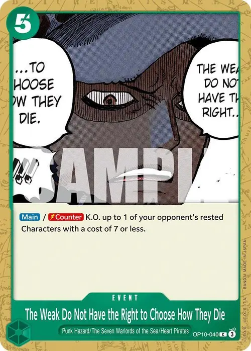 The Weak Do Not Have the Right to Choose How They Die card art