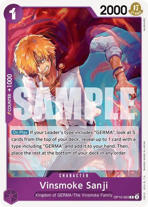 Vinsmoke Sanji card art