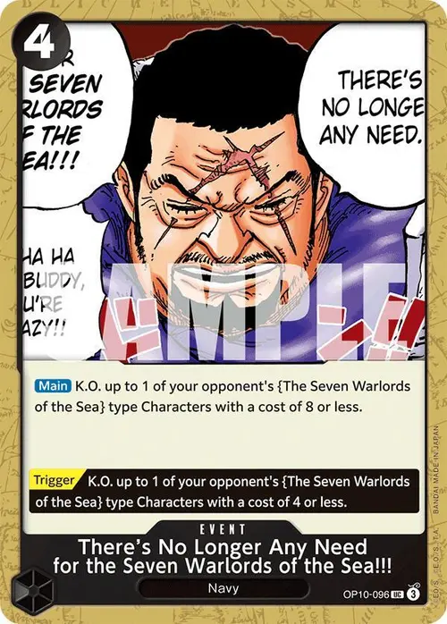 There's No Longer Any Need for the Seven Warlords of the Sea!!! card art