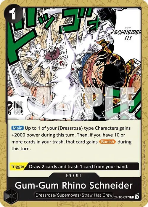 Gum-Gum Rhino Schneider card art