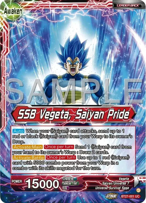 Vegeta // SSB Vegeta, Saiyan Pride card art
