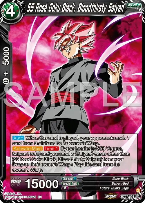 SS Rose Goku Black, Bloodthisty Saiyan card art