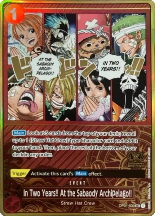In Two Years!! At the Sabaody Archipelago!! (One Piece Japanese Version 2nd Anniversary Set) card art