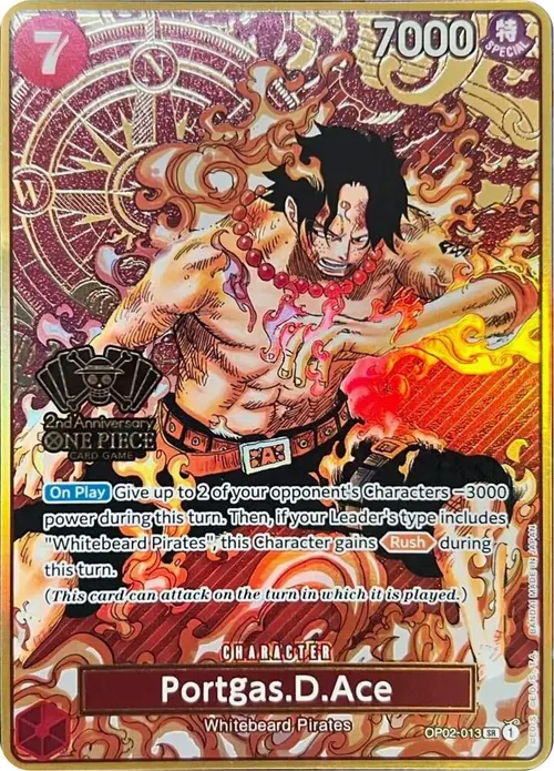 Portgas.D.Ace (One Piece Japanese Version 2nd Anniversary Set) card art