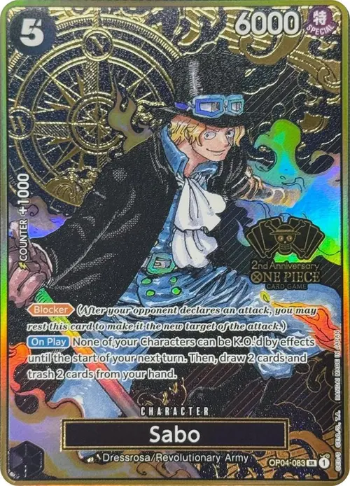 Sabo (One Piece Japanese Version 2nd Anniversary Set) card art
