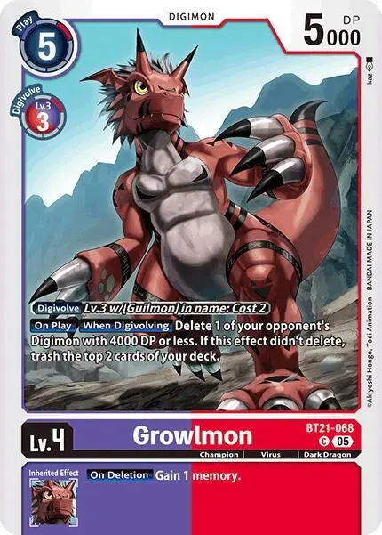 Growlmon card art