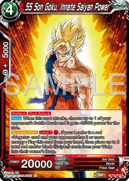 SS Son Goku, Innate Saiyan Power card art