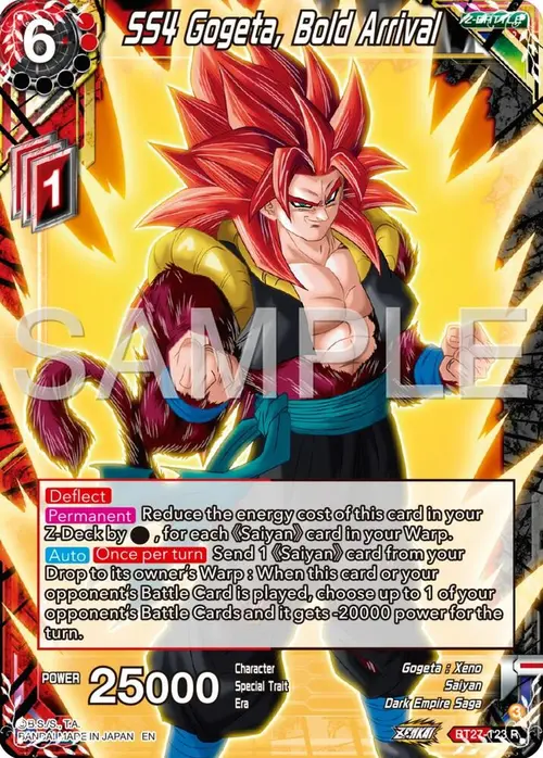 SS4 Gogeta, Bold Arrival card art