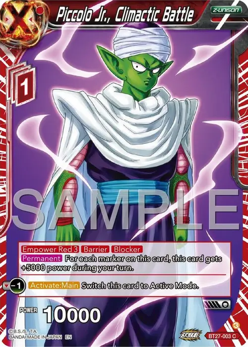Piccolo Jr., Climactic Battle card art