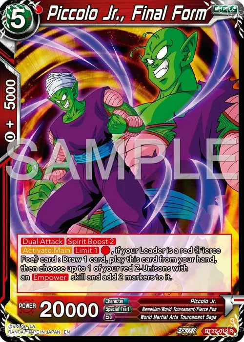 Piccolo Jr., Final Form card art